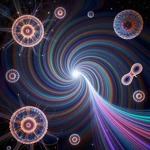 Surreal Quantum Nature Kaleidoscope