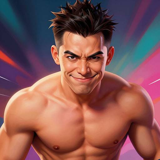 Gigachad Confident Muscular Portrait