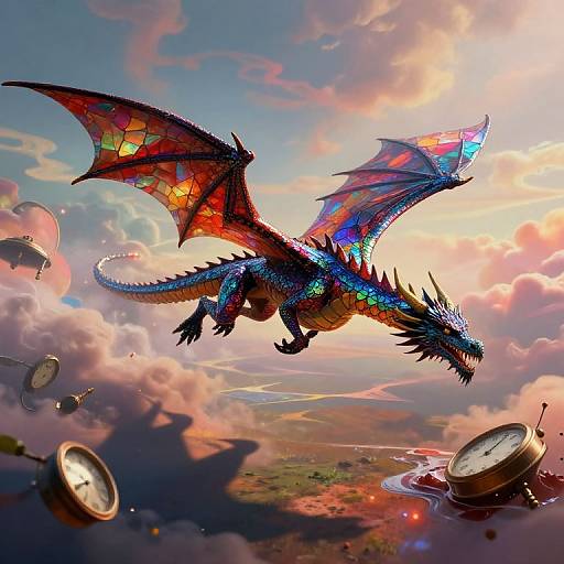 Surreal Dragon Dreamscape Flight