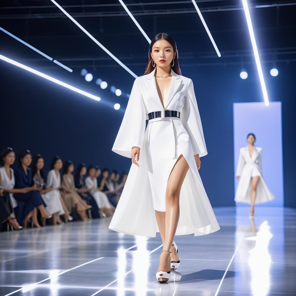 Korean Chic Fashion Model Runway Shot