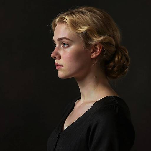 Elegant Female Portrait in Dramatic Lighting