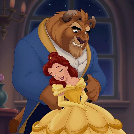 Enchanting Disney Scene of Belle and Beast