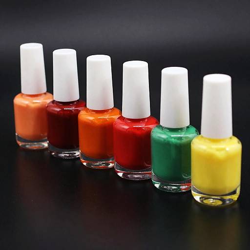 Vibrant Nail Polish Bottles Display