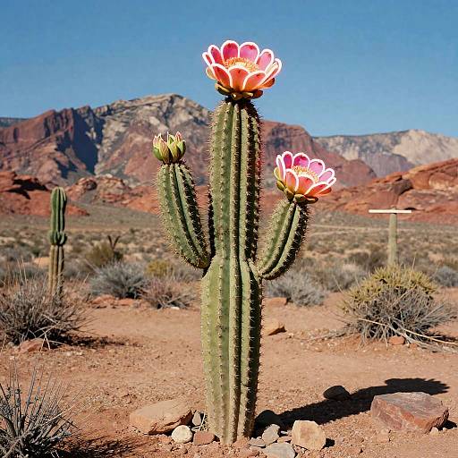 Neon Desert Bloom by Georgia O'Keeffe