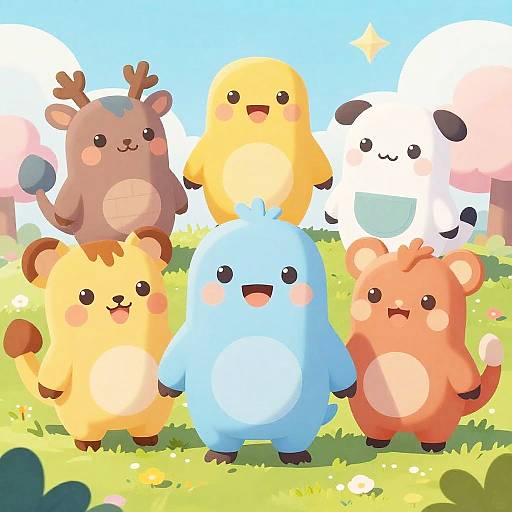 Whimsical 2D Animal and Mythical Sprites