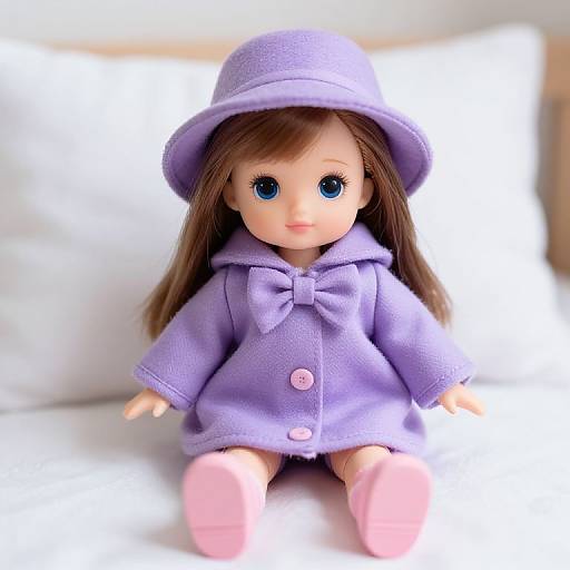 Purple-Hatted Doll on Bed