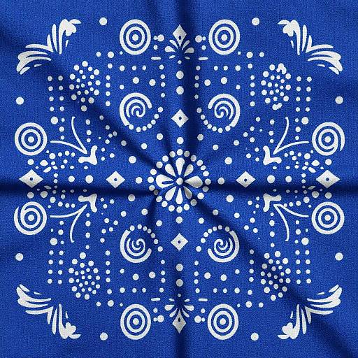 Royal Blue Bandana Pattern Design
