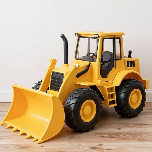 Realistic Yellow Bulldozer Toddler Bed
