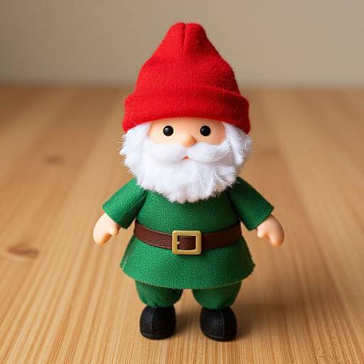 Green-Outfit Doll with Red Hat