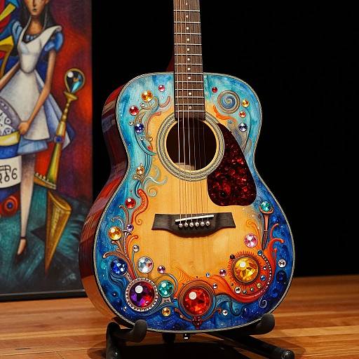 Photorealistic Alice in Wonderland Guitar