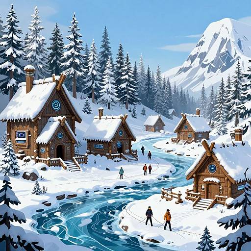 Cyberpunk Nordic Trekking Panorama