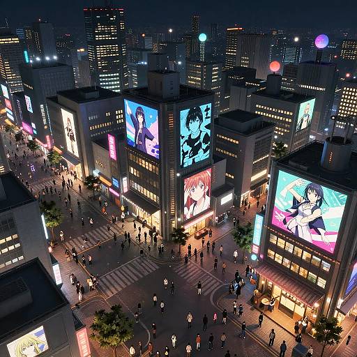 Futuristic Anime Cityscape Panorama