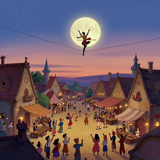 Enchanting Medieval Marketplace at Twilight