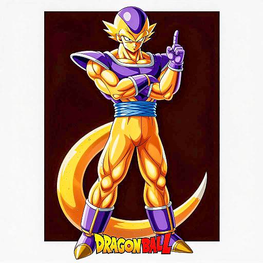 Muscular Golden Lizard Humanoid Illustration