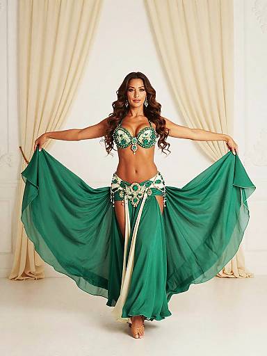 Emerald Belly Dance Fashion Portrait