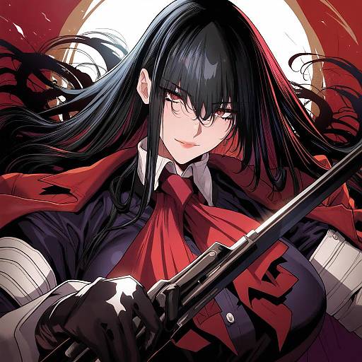 Illustration of Alucard (hellsing), hellsing in the style of Thomasz