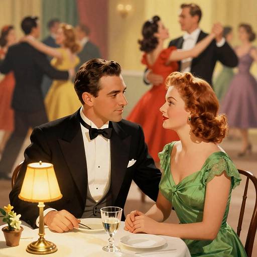 Vintage 1940s Movie Poster Scene