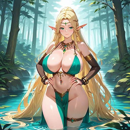 Elf Dancer in Enchanted Forest