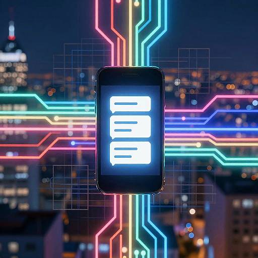 Abstract Digital Telekom Networks Visualization