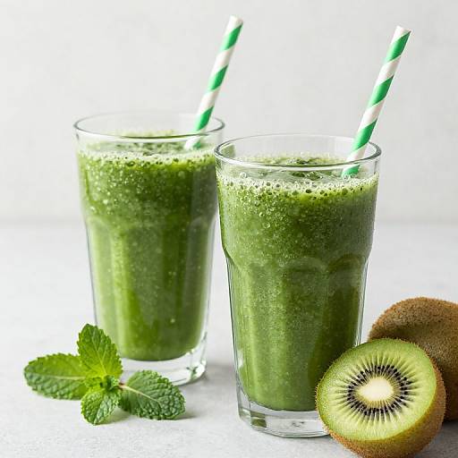 Refreshing Green Smoothies with Kiwi