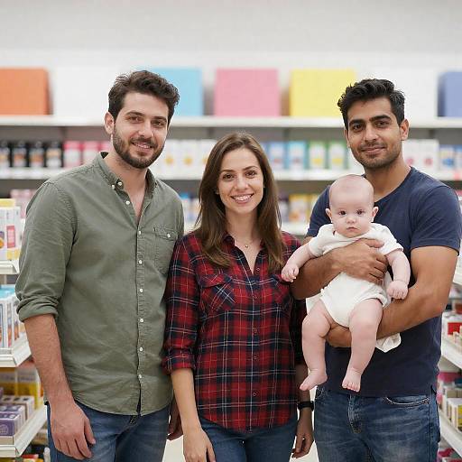Family Shopping in Bright Store