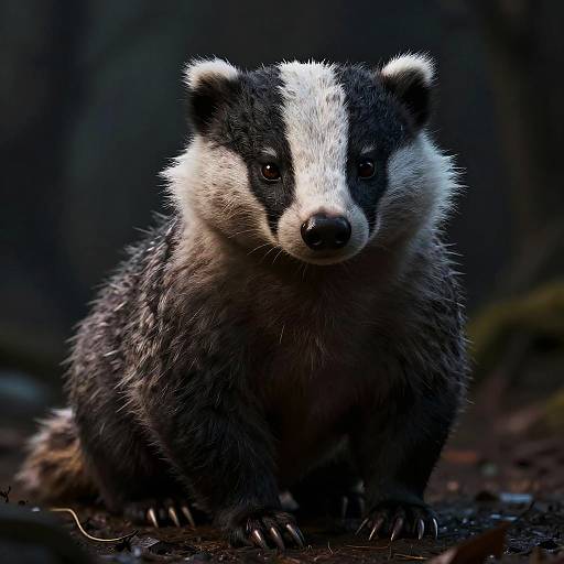 Fierce Anthropomorphic Badger Portrait