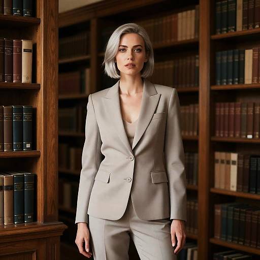 Rembrandt-Inspired Woman in Sunlit Library