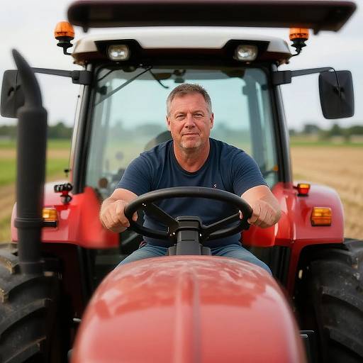 Photorealistic Tractor Driving in Countryside