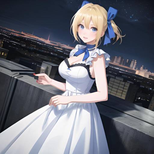 Aesthetic Anime Night Cityscape Portrait