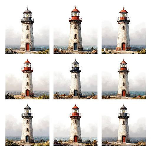 Foggy Lighthouse Storyboard Sketches