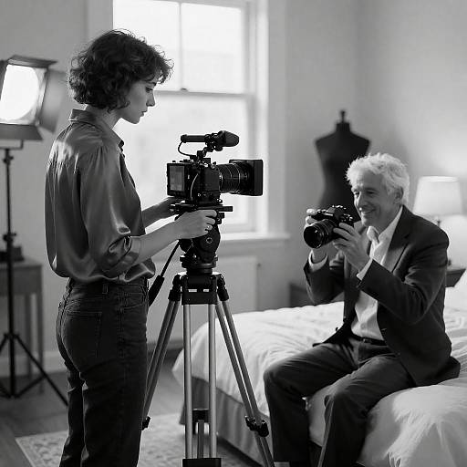 Filmmaker and Photographer in Studio