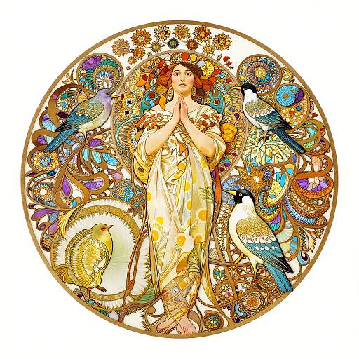 Bird's-Eye Pointillist Filigree Epic Comedy Scene