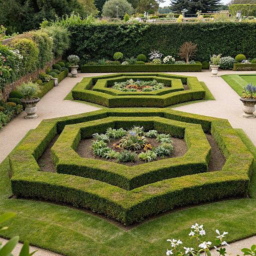 Serene Geometric Garden Elegance