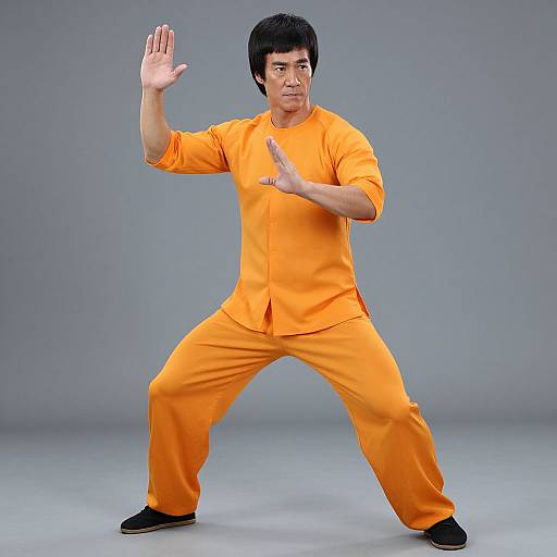 Bruce Lee Inspired Martial Arts Pose