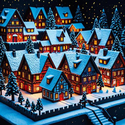 Winter Eastern European Village Diorama