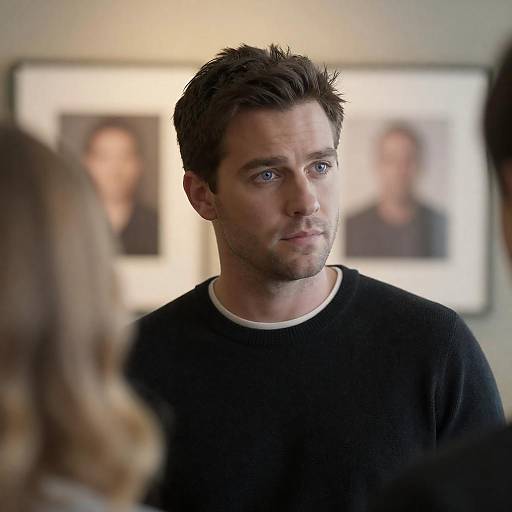 Serious Portrait with Warm Background