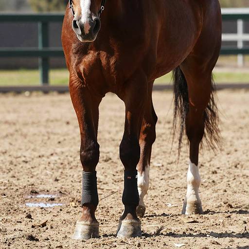 Brown Horse Legs Walking on Dirt
