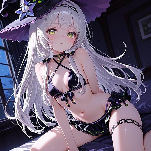 Illustration of Murasaki shion (hololive summer 2019), hololive in the style of Amezawa koma