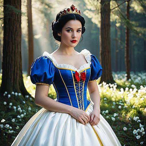 Photorealistic Snow White in Enchanted Forest