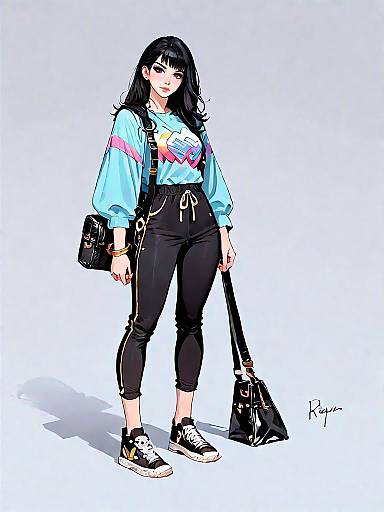 Stylish Woman in Casual Bohemian Outfit