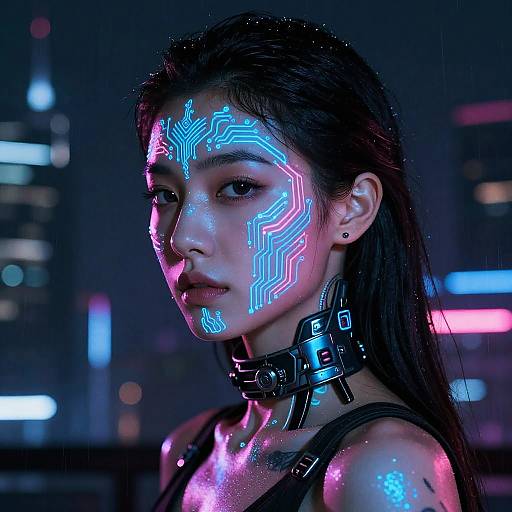 Neon Cyberpunk Tattoos and Implants
