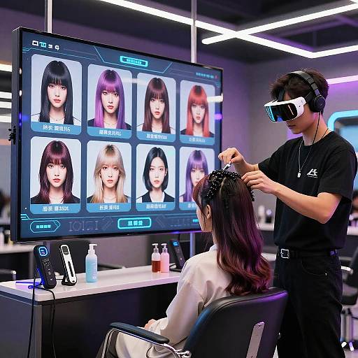 Futuristic Cyberpunk Hairstyle Creator