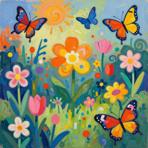 Kandinsky-Inspired Vibrant Garden