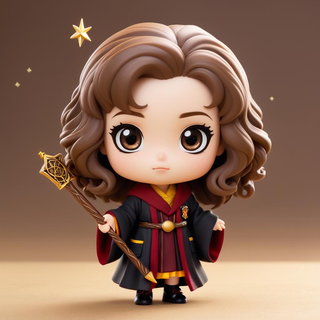 Chibi Hermione Granger in Cute Hogwarts Attire