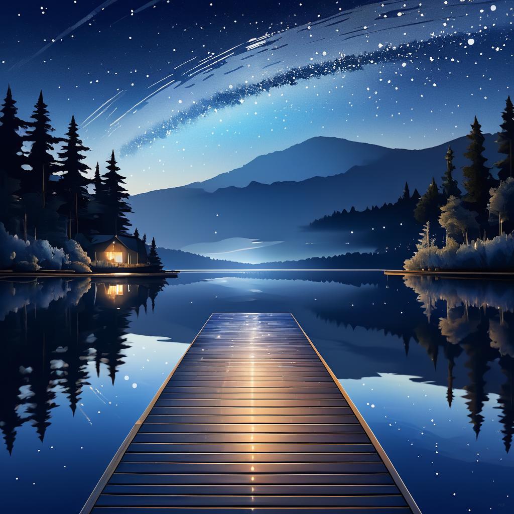 Starry Night Over a Serene Lake