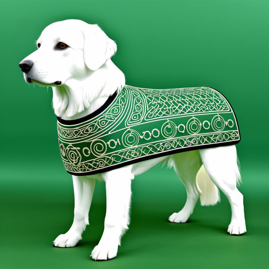 Celtic-Inspired Synth Dog Artwork