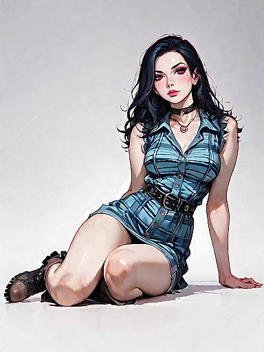 Grunge Style Woman in Comic Inspired Fashion