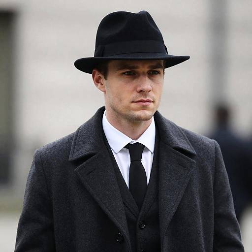 Neutral Portrait of a Man in Fedora