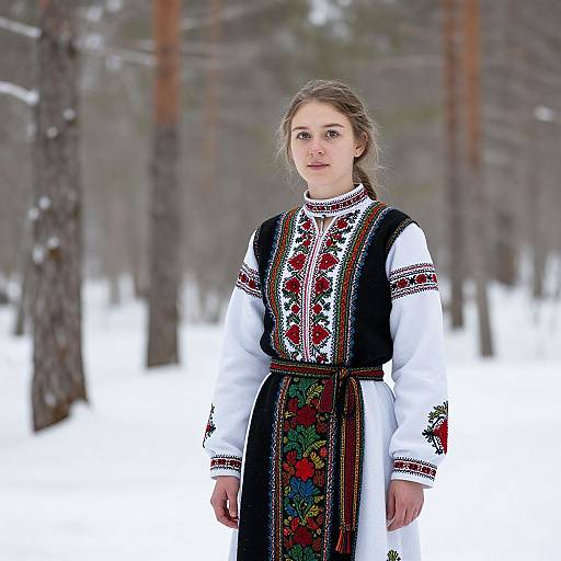 Young Woman in Traditional Lule Sami Attire