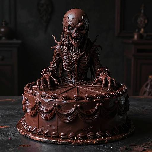 Dark Chocolate Horror Cake